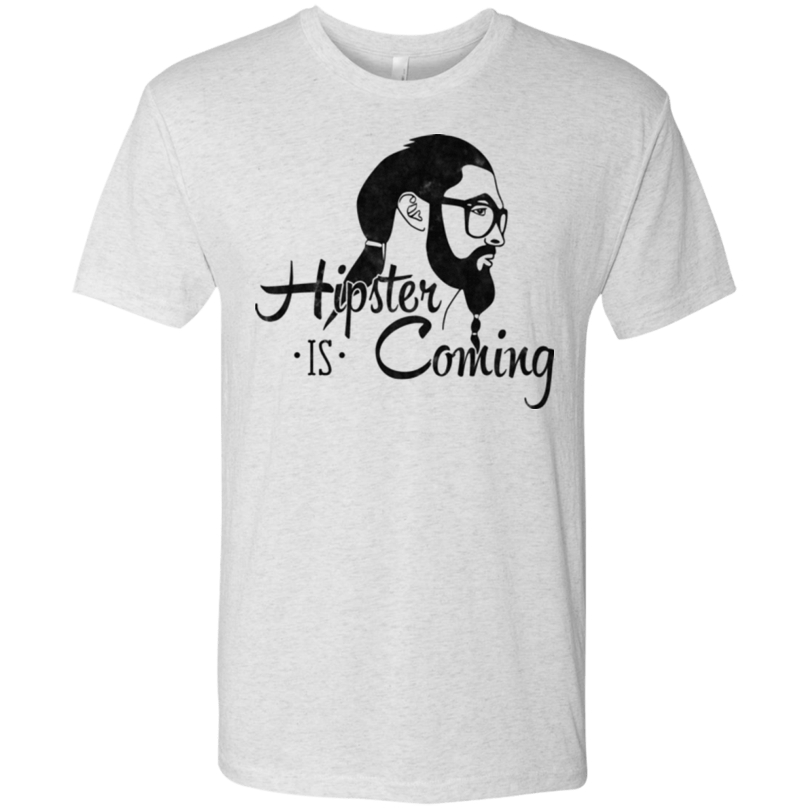 T-Shirts Heather White / Small Hipster is Coming Men's Triblend T-Shirt