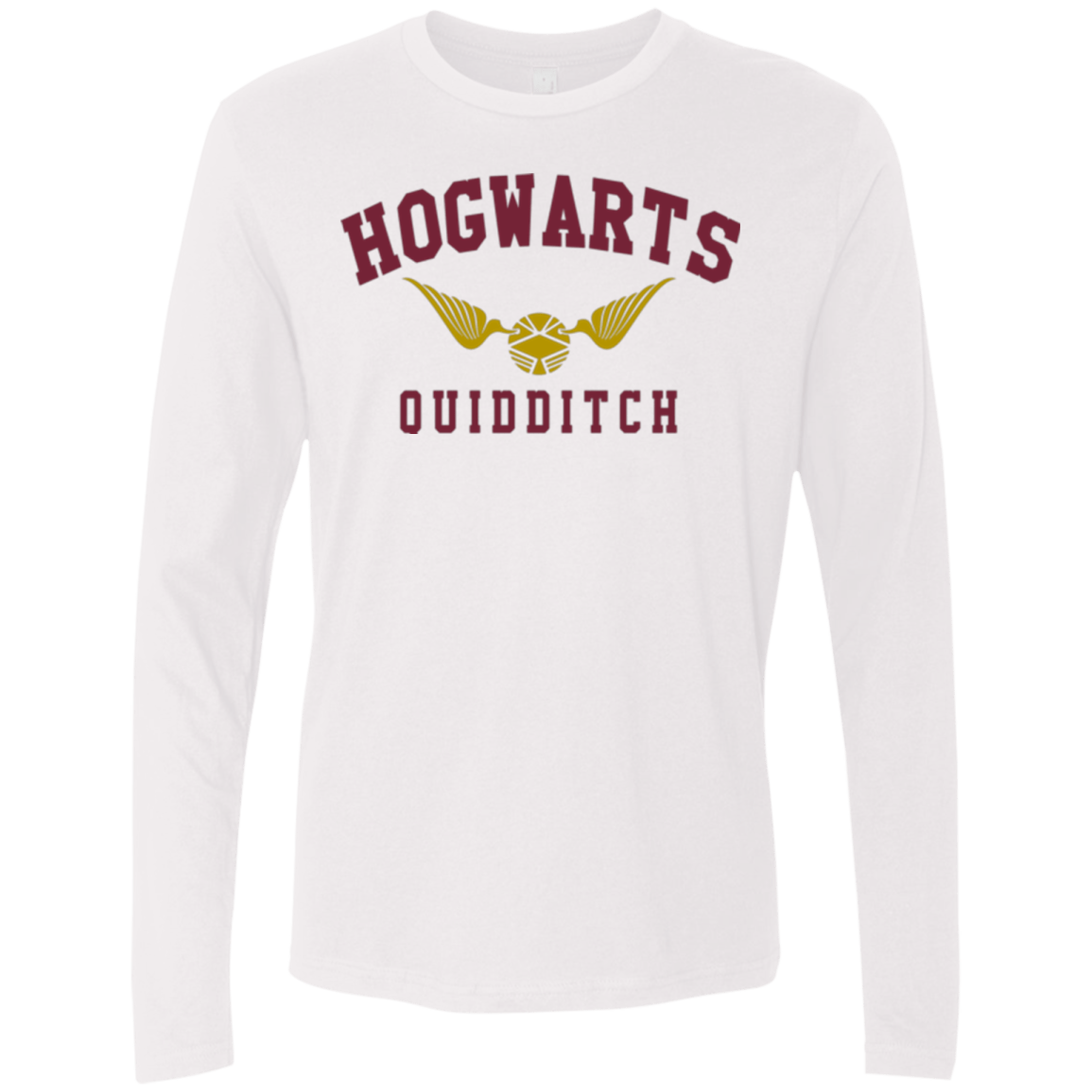 T-Shirts White / Small Hogwarts Quidditch Men's Premium Long Sleeve