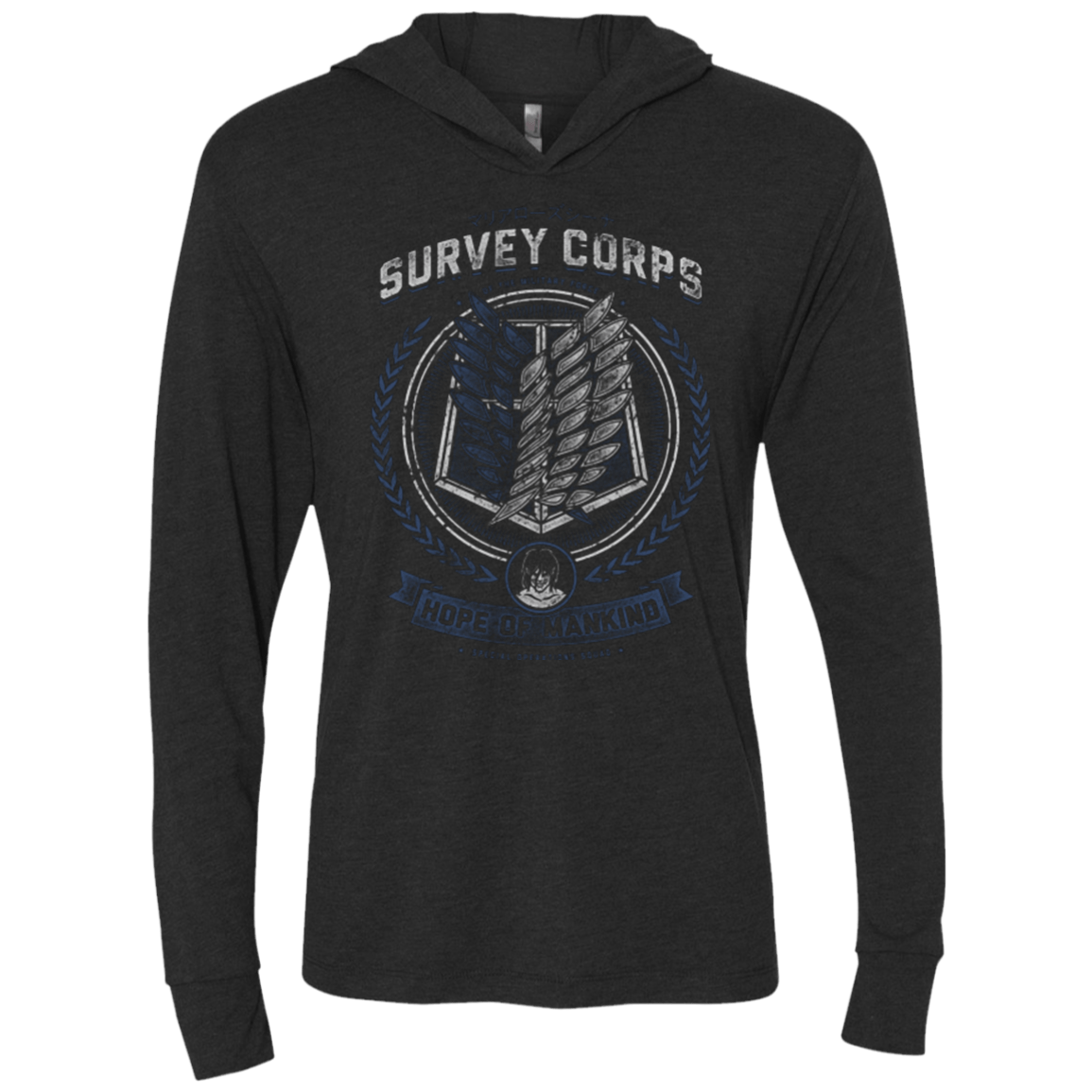 T-Shirts Vintage Black / X-Small Hope of Mankind Triblend Long Sleeve Hoodie Tee