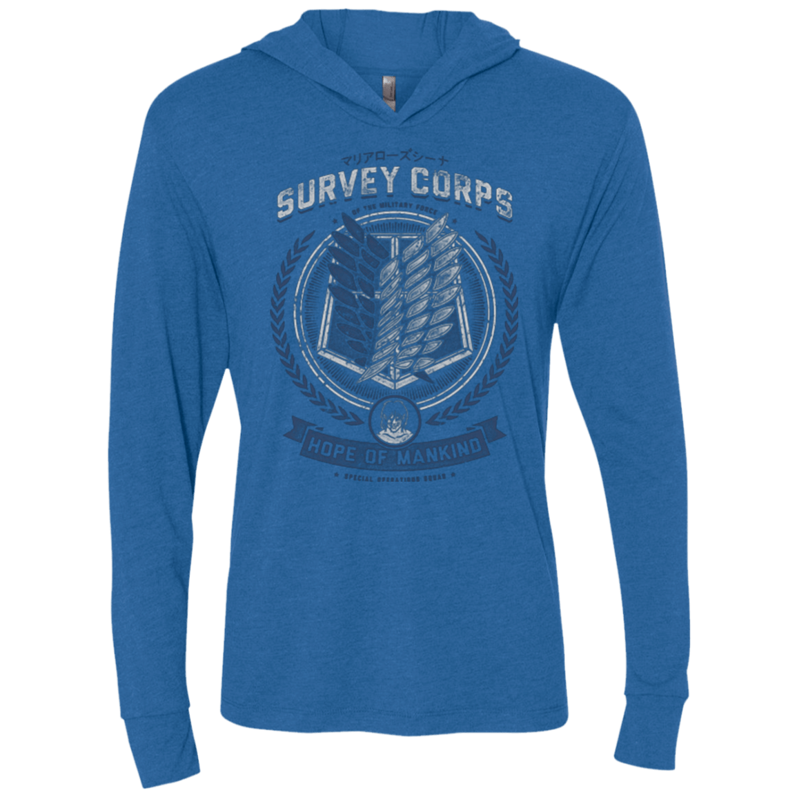 T-Shirts Vintage Royal / X-Small Hope of Mankind Triblend Long Sleeve Hoodie Tee