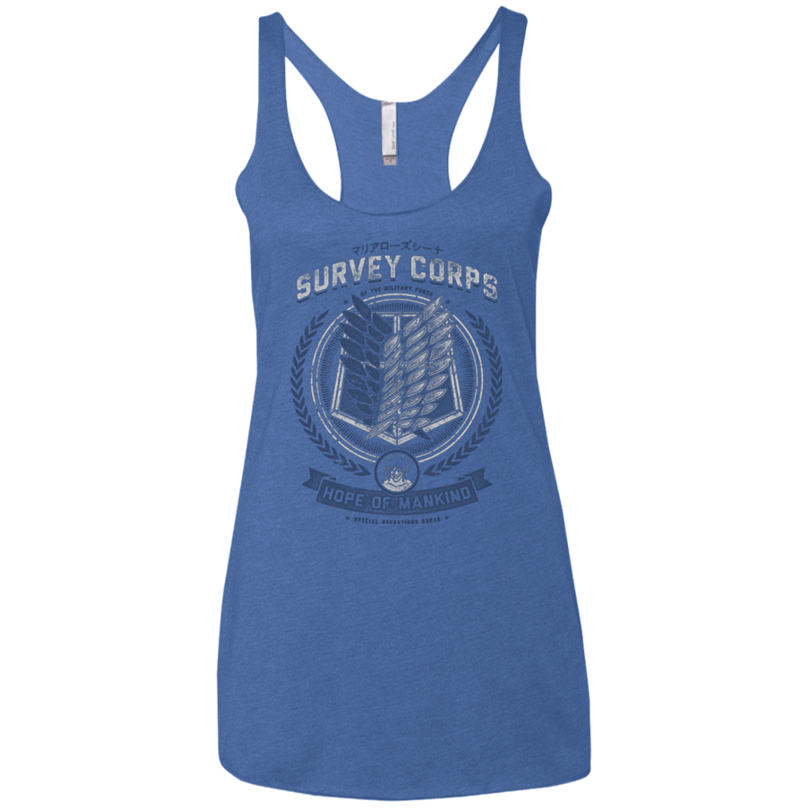 T-Shirts Vintage Royal / X-Small Hope of Mankind Women's Triblend Racerback Tank
