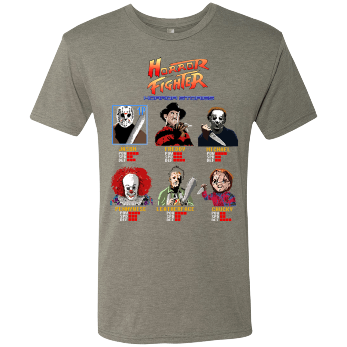 T-Shirts Venetian Grey / Small Horror Fighter Men's Triblend T-Shirt