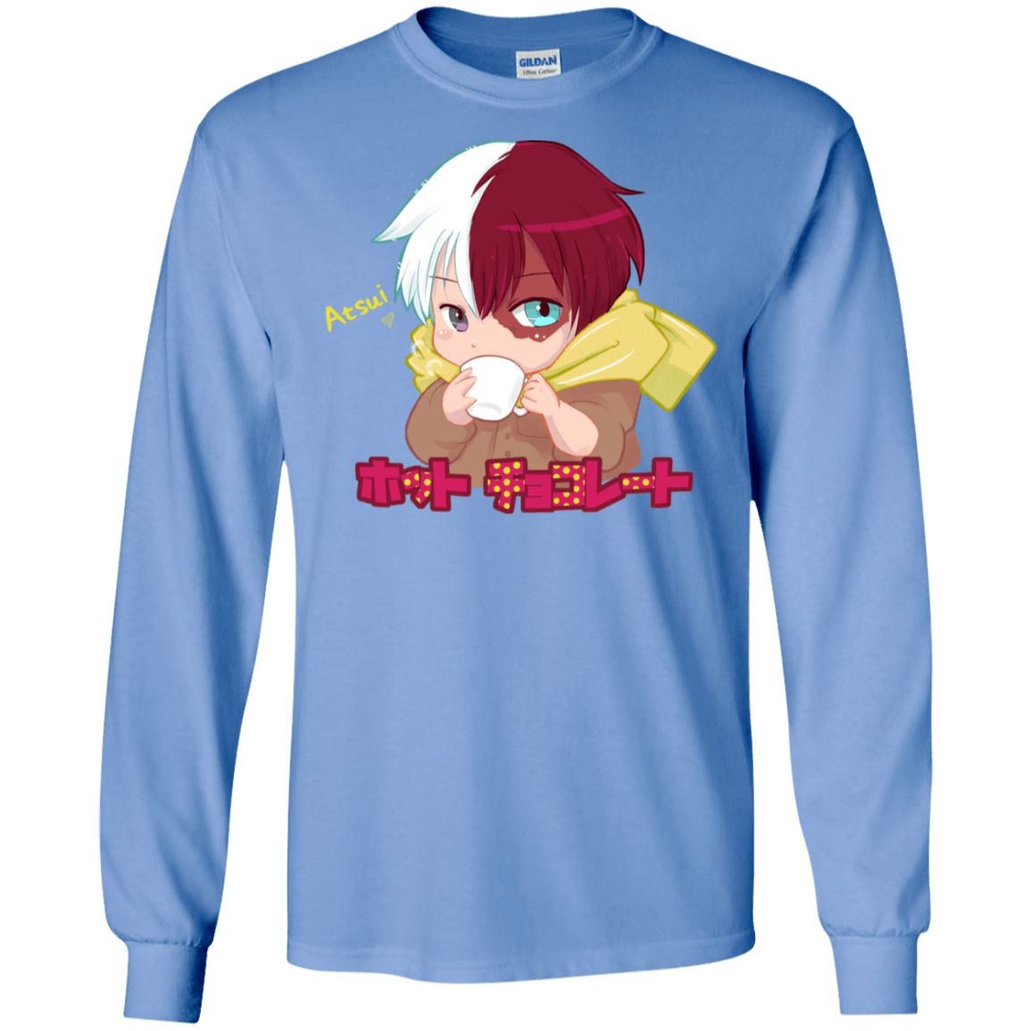 T-Shirts Carolina Blue / S Hotto Chokoretto Men's Long Sleeve T-Shirt