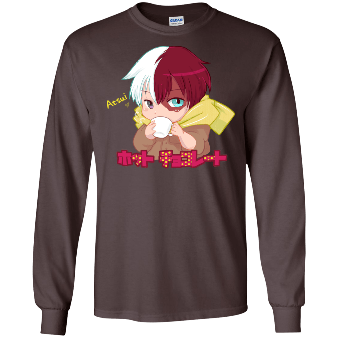 T-Shirts Dark Chocolate / S Hotto Chokoretto Men's Long Sleeve T-Shirt