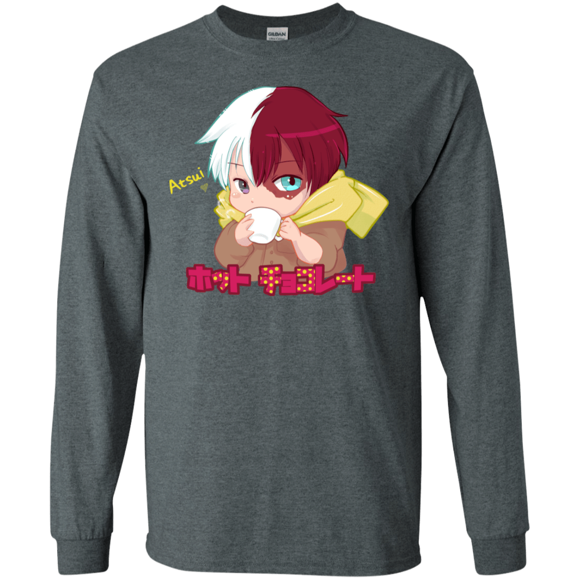 T-Shirts Dark Heather / S Hotto Chokoretto Men's Long Sleeve T-Shirt