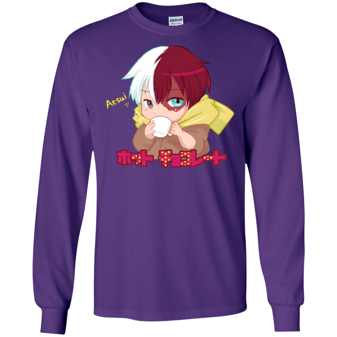 T-Shirts Purple / S Hotto Chokoretto Men's Long Sleeve T-Shirt