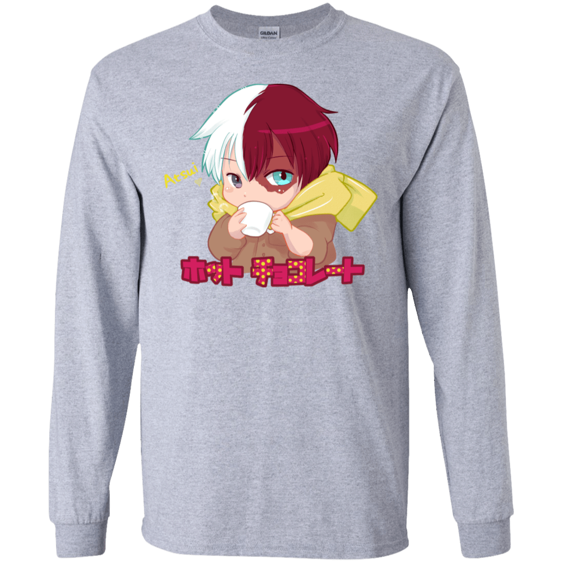 T-Shirts Sport Grey / S Hotto Chokoretto Men's Long Sleeve T-Shirt