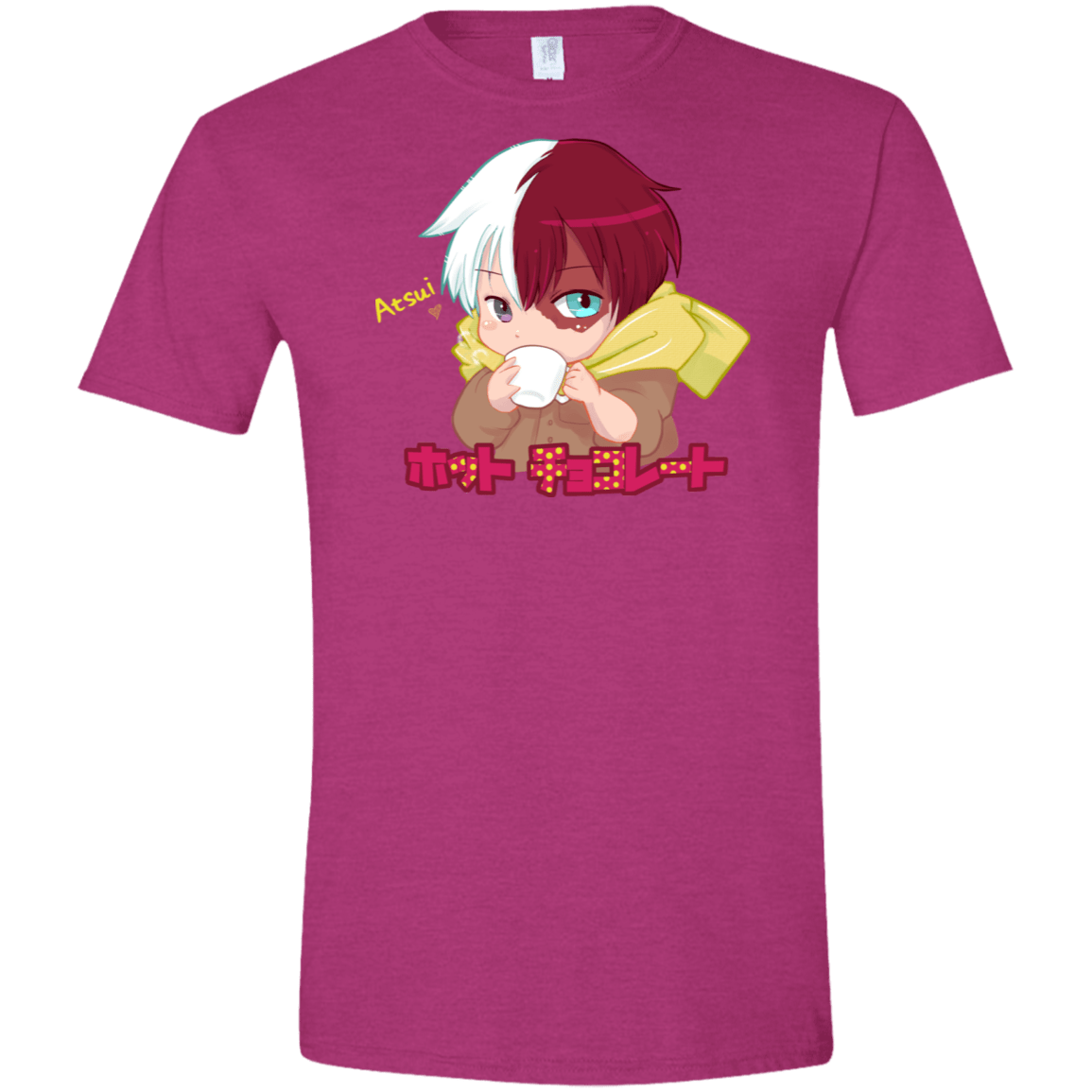 T-Shirts Antique Heliconia / S Hotto Chokoretto Men's Semi-Fitted Softstyle