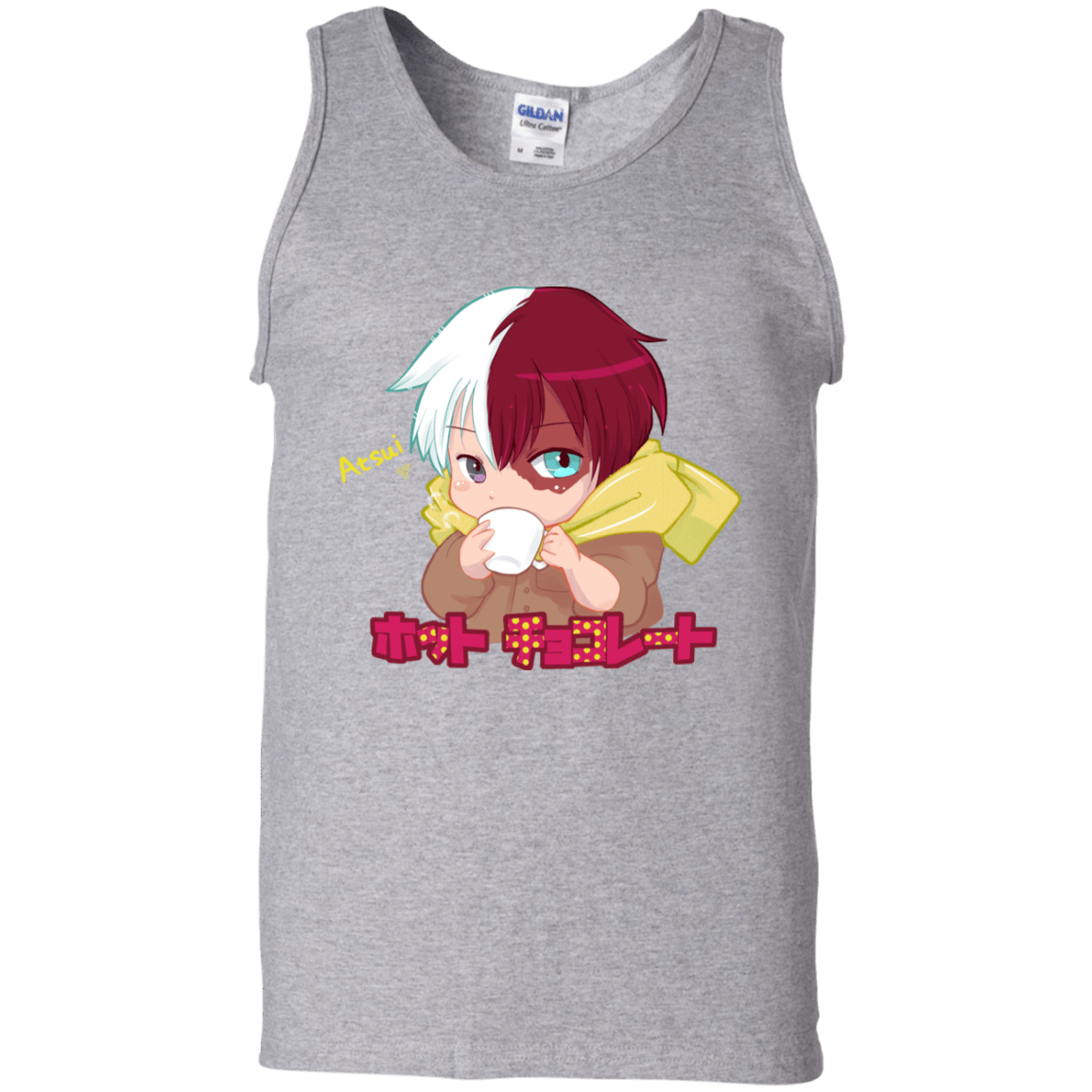 T-Shirts Sport Grey / S Hotto Chokoretto Men's Tank Top