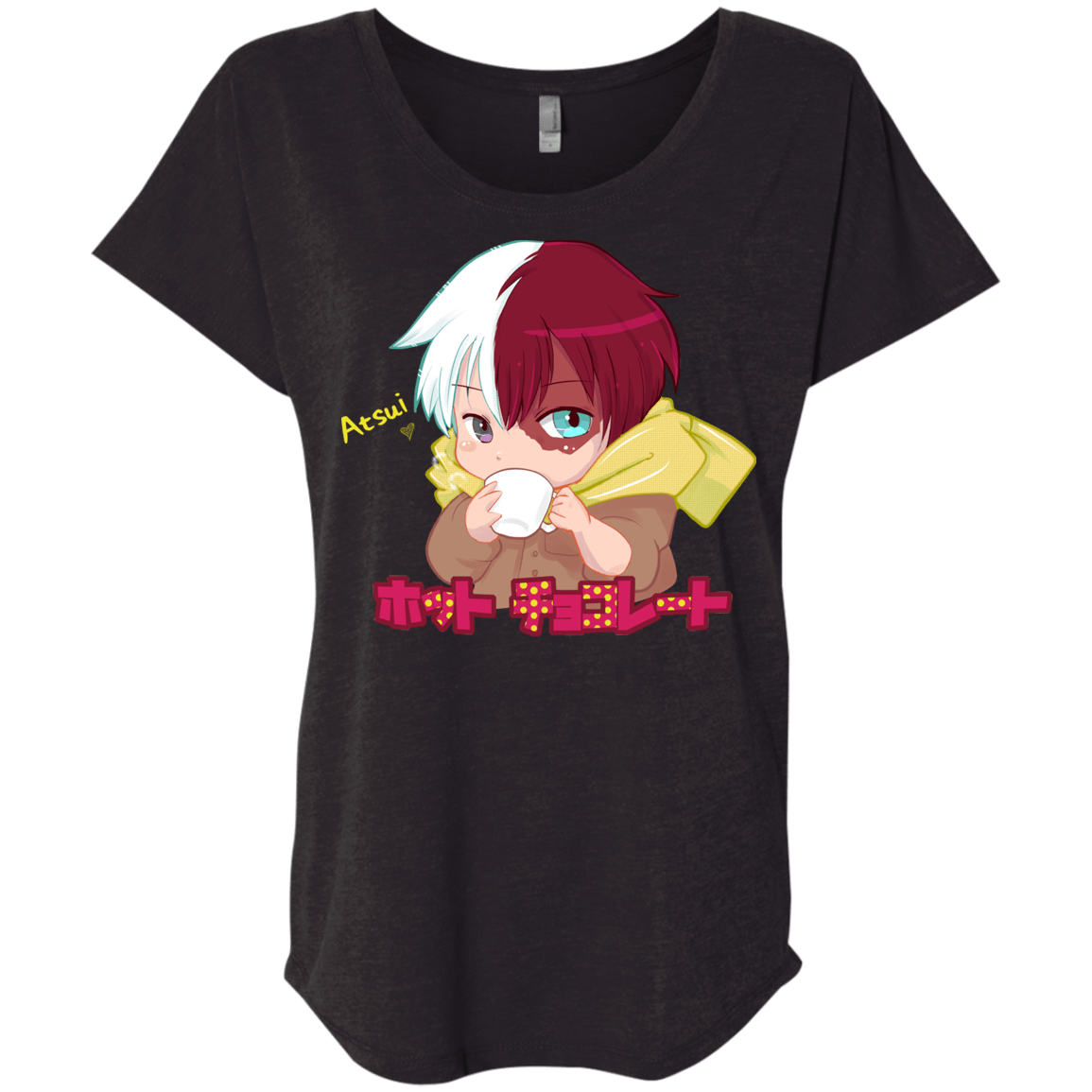 T-Shirts Vintage Black / X-Small Hotto Chokoretto Triblend Dolman Sleeve