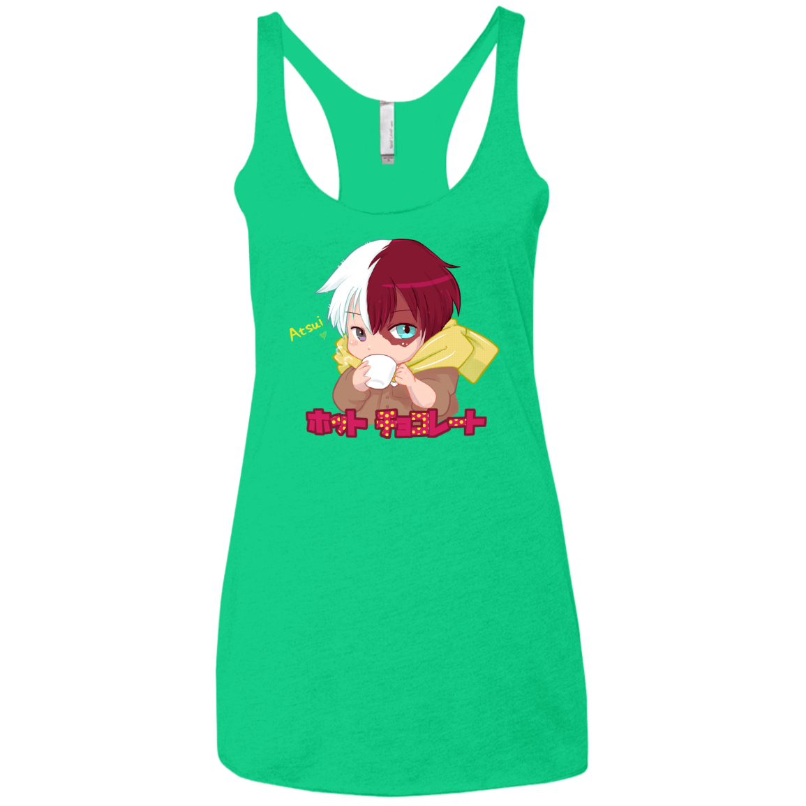 T-Shirts Envy / X-Small Hotto Chokoretto Women's Triblend Racerback Tank