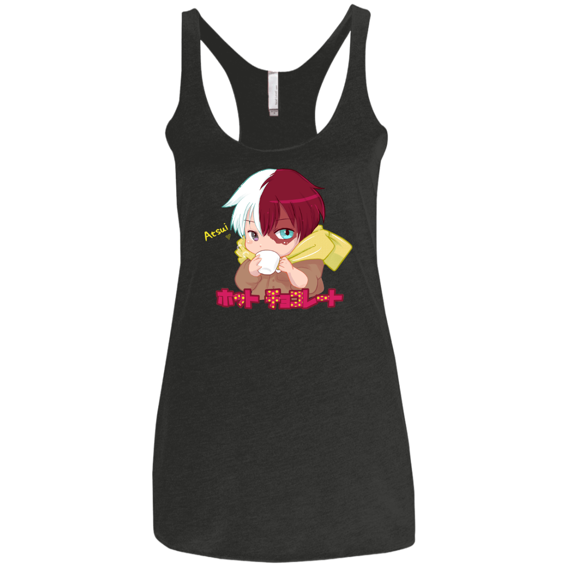 T-Shirts Vintage Black / X-Small Hotto Chokoretto Women's Triblend Racerback Tank