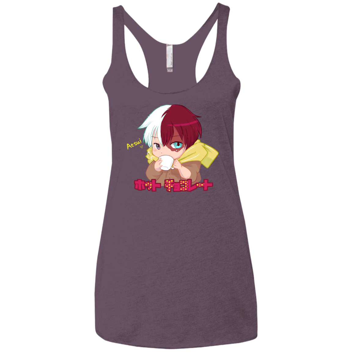 T-Shirts Vintage Purple / X-Small Hotto Chokoretto Women's Triblend Racerback Tank