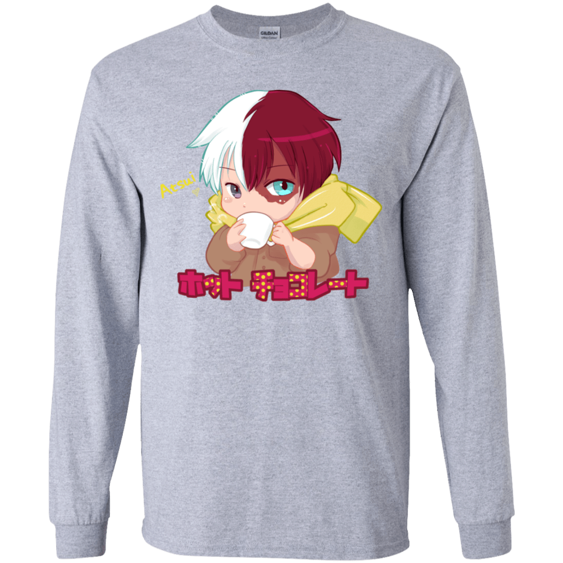T-Shirts Sport Grey / YS Hotto Chokoretto Youth Long Sleeve T-Shirt