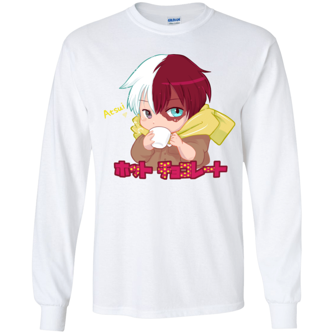 T-Shirts White / YS Hotto Chokoretto Youth Long Sleeve T-Shirt
