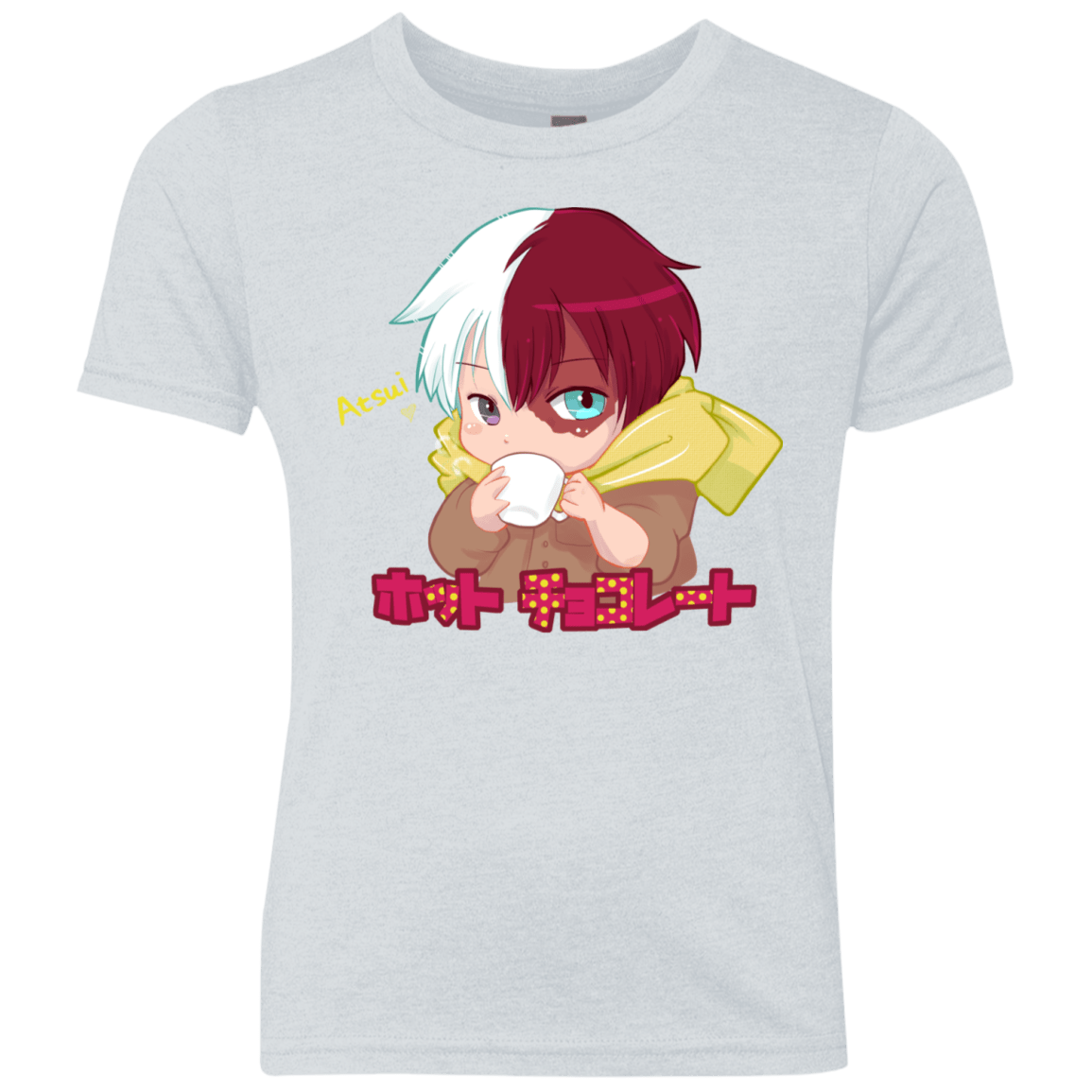 T-Shirts Heather White / YXS Hotto Chokoretto Youth Triblend T-Shirt