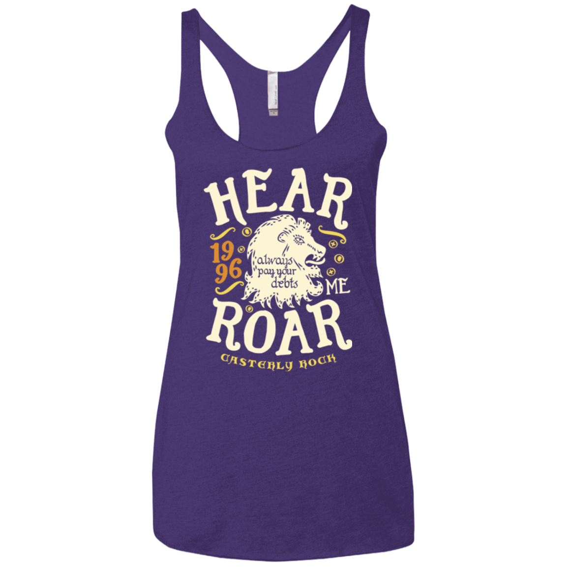 T-Shirts Purple / X-Small House of Lions Women's Triblend Racerback Tank