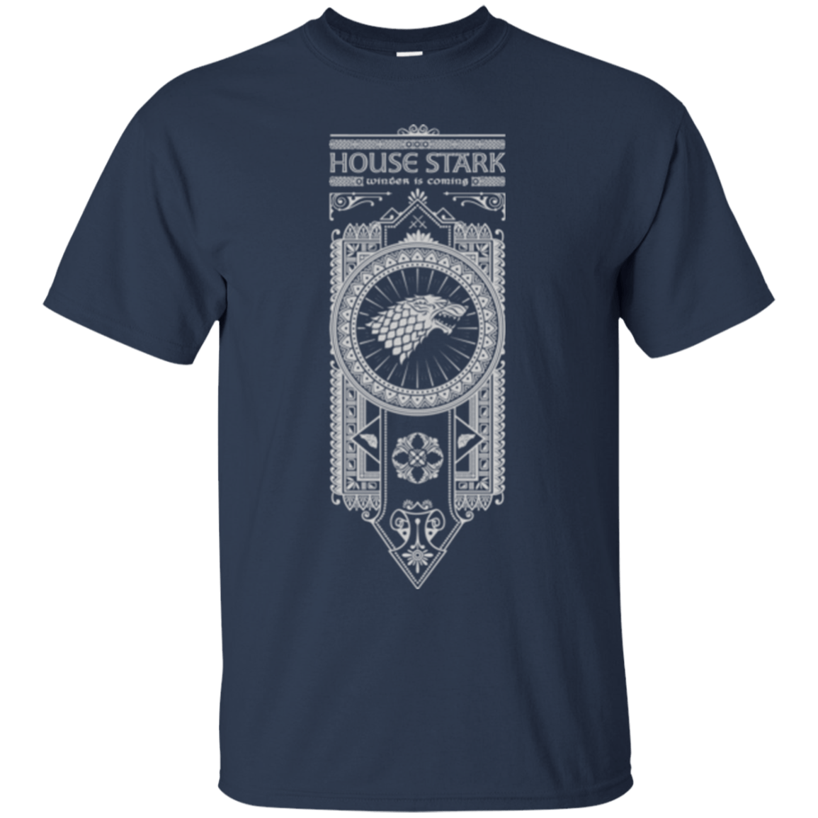 T-Shirts Navy / Small House Stark White T-Shirt