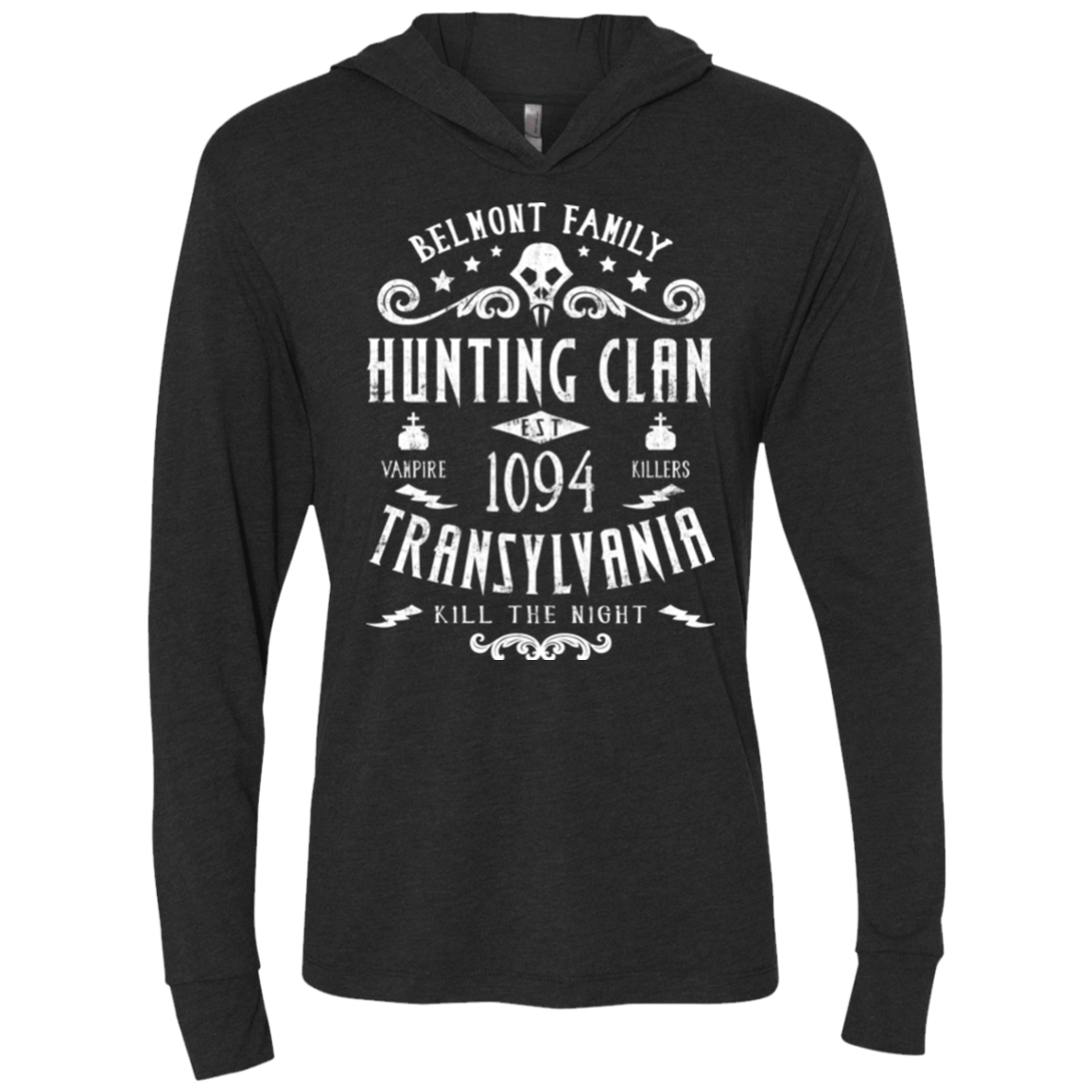T-Shirts Vintage Black / X-Small Hunting Clan Triblend Long Sleeve Hoodie Tee
