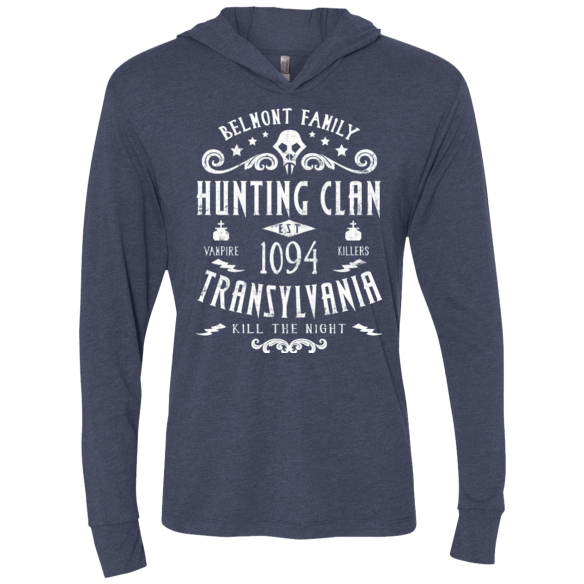 T-Shirts Vintage Navy / X-Small Hunting Clan Triblend Long Sleeve Hoodie Tee