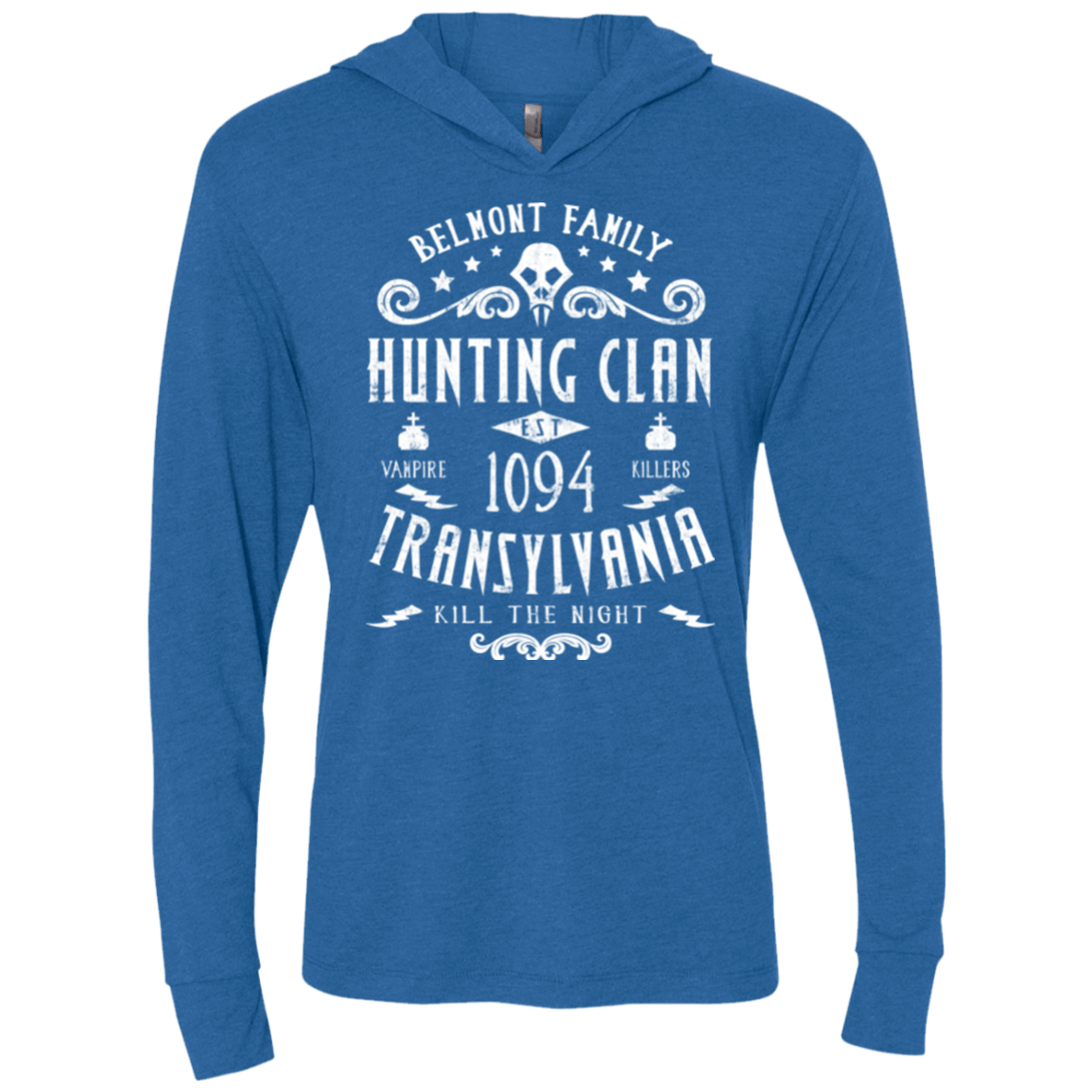 T-Shirts Vintage Royal / X-Small Hunting Clan Triblend Long Sleeve Hoodie Tee