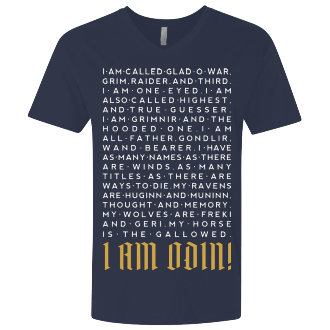 T-Shirts Midnight Navy / X-Small I am Odin Men's Premium V-Neck