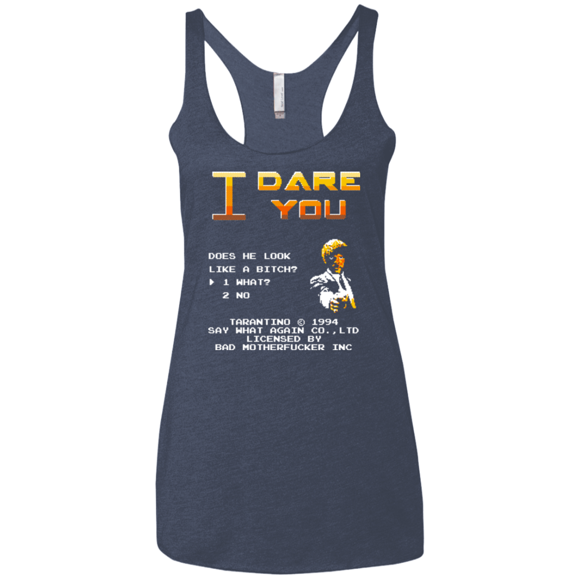 T-Shirts Vintage Navy / X-Small I Dare you Women's Triblend Racerback Tank