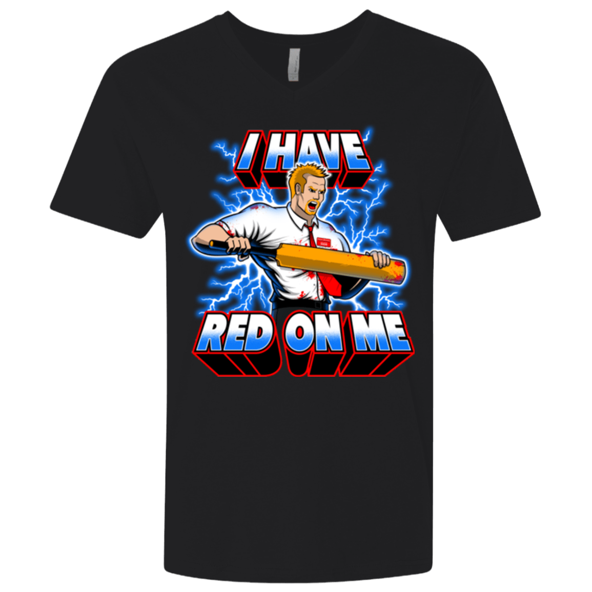 T-Shirts Black / X-Small I have red on me Men's Premium V-Neck