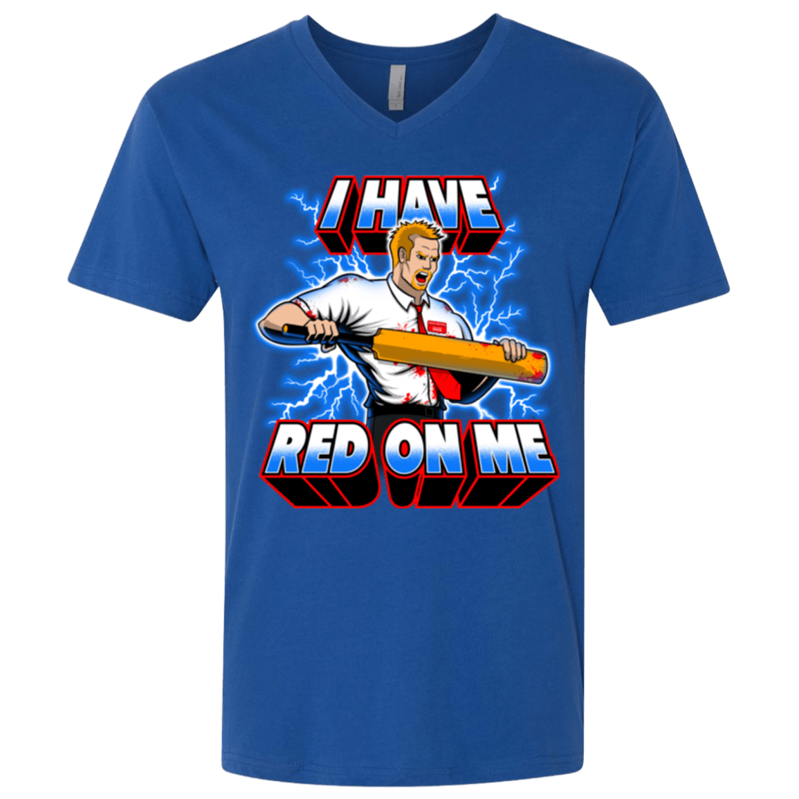 T-Shirts Royal / X-Small I have red on me Men's Premium V-Neck