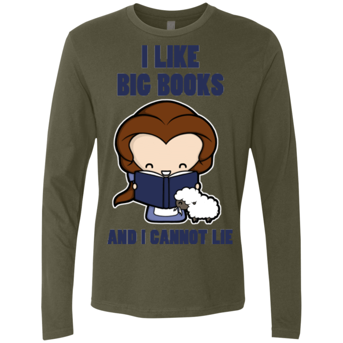 T-Shirts Military Green / Small I Like Big Books Men's Premium Long Sleeve