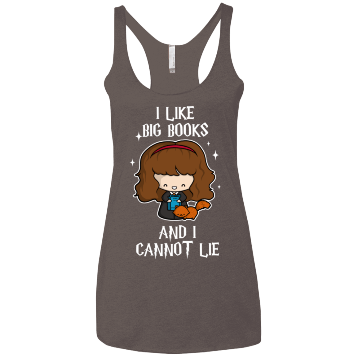 T-Shirts Macchiato / X-Small I Like Big Books Women's Triblend Racerback Tank