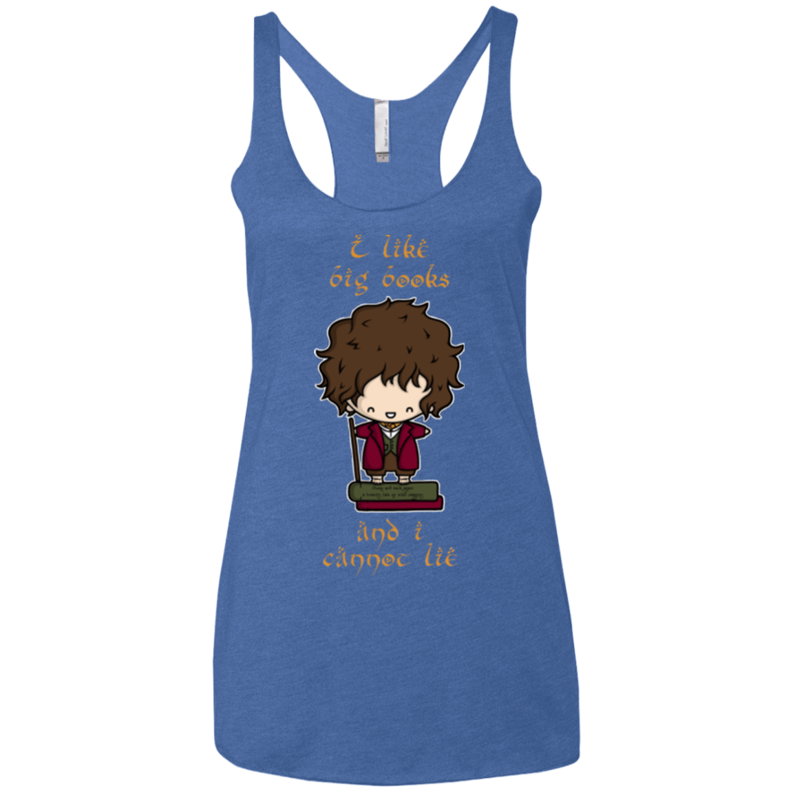 T-Shirts Vintage Royal / X-Small I Like Big Books Women's Triblend Racerback Tank