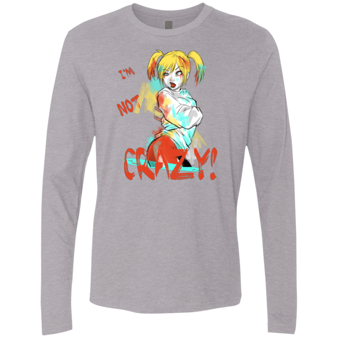 T-Shirts Heather Grey / Small I'm not crazy! Men's Premium Long Sleeve