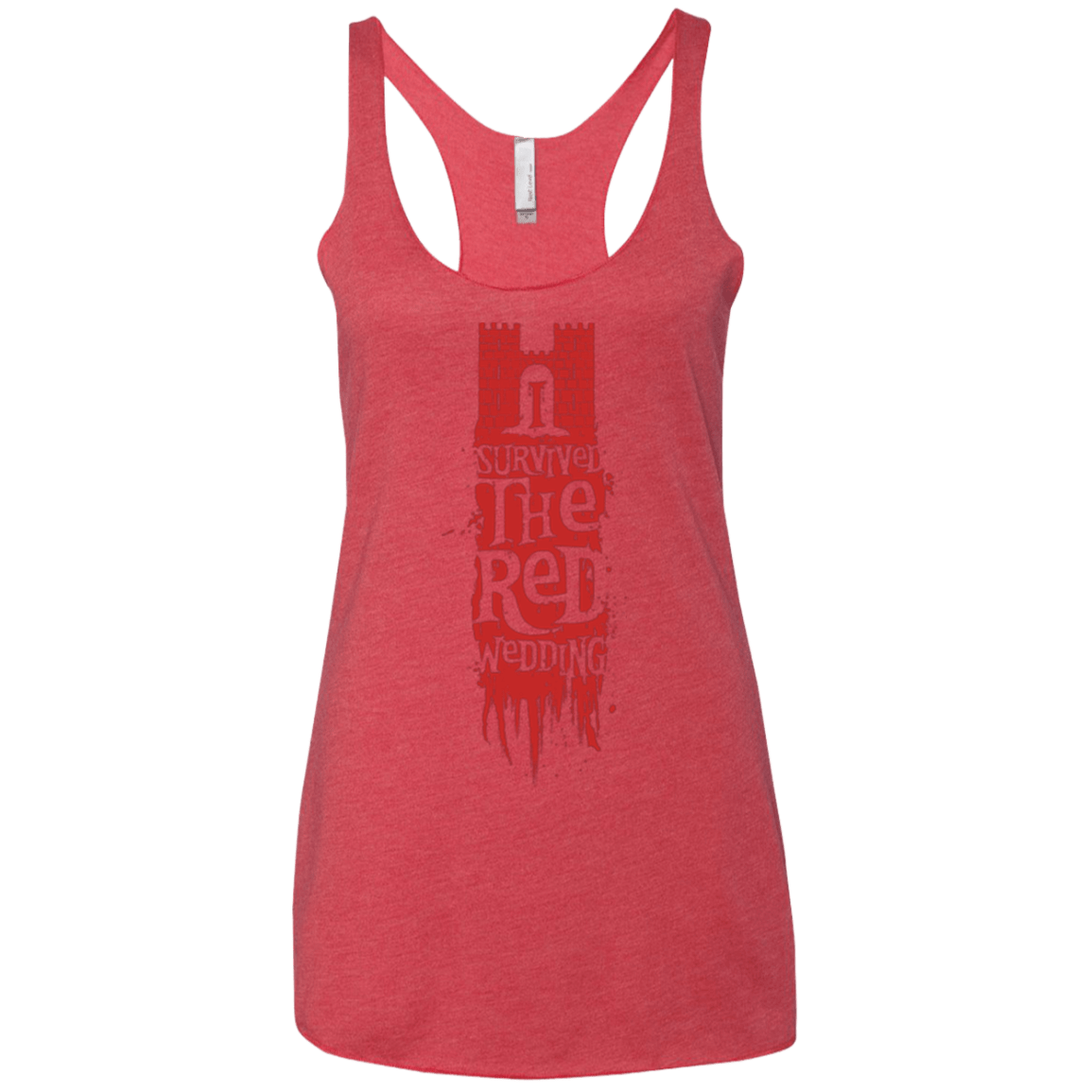 T-Shirts Vintage Red / X-Small I Survived the Red Wedding Women's Triblend Racerback Tank
