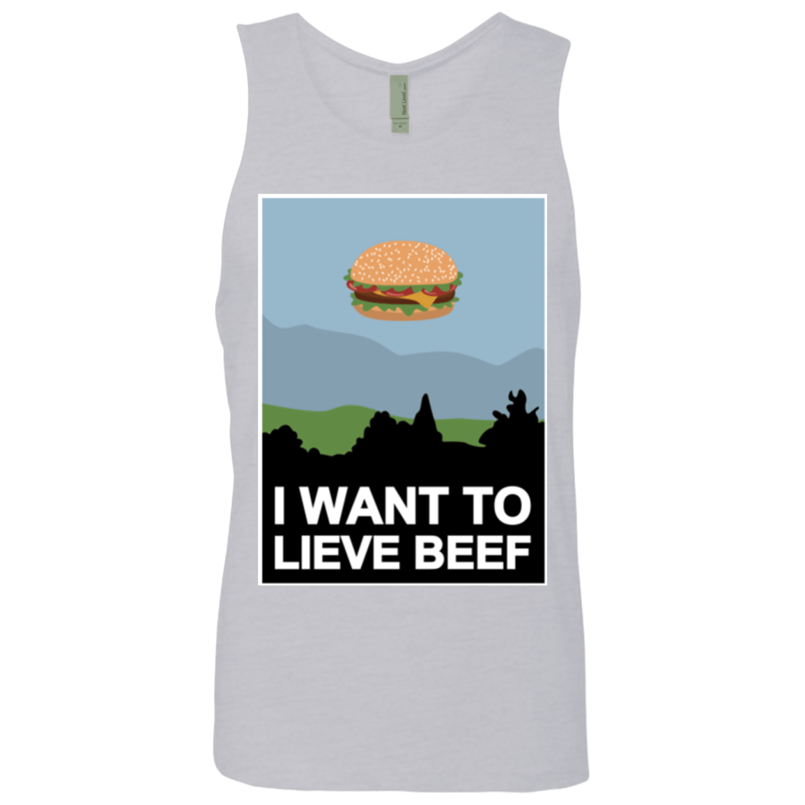 T-Shirts Heather Grey / Small I want to lieve beef Men's Premium Tank Top