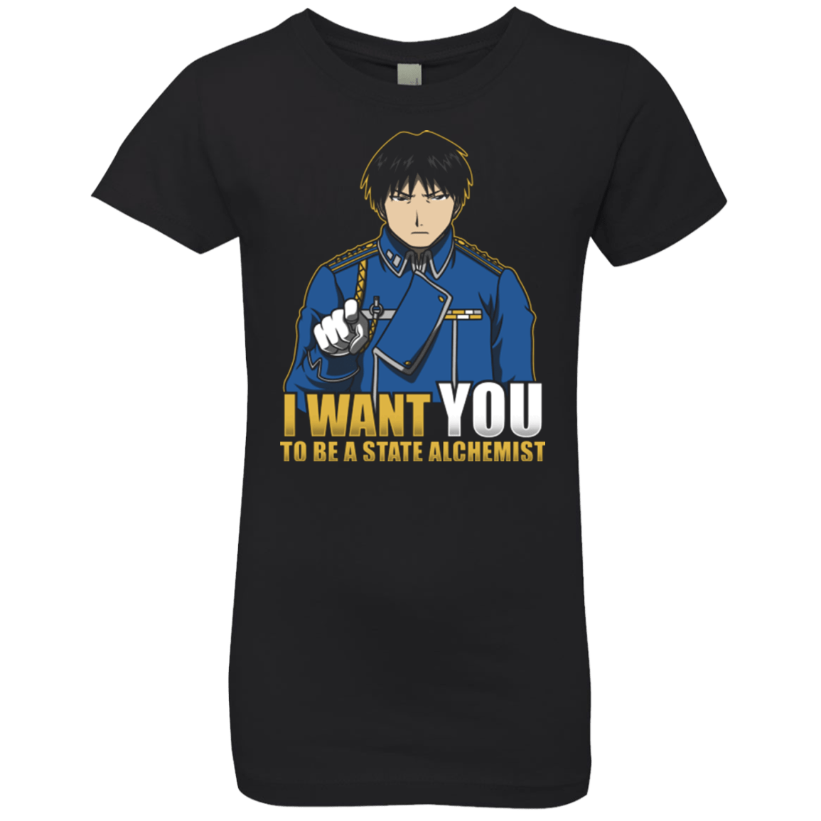 T-Shirts Black / YXS I Want You To Be A State Alchemist Girls Premium T-Shirt