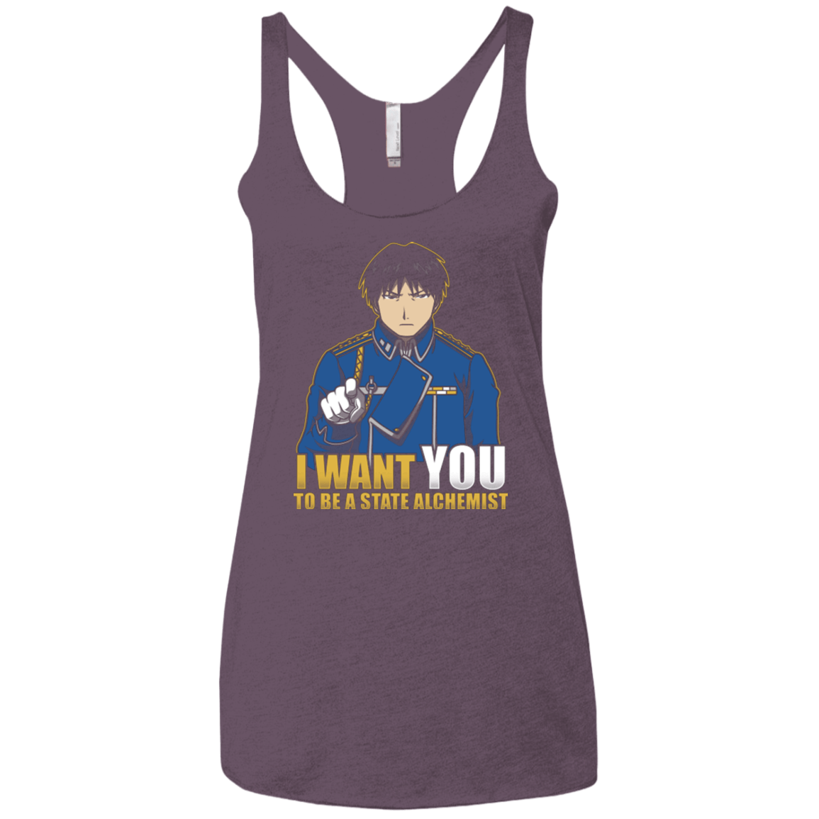 T-Shirts Vintage Purple / X-Small I Want You To Be A State Alchemist Women's Triblend Racerback Tank