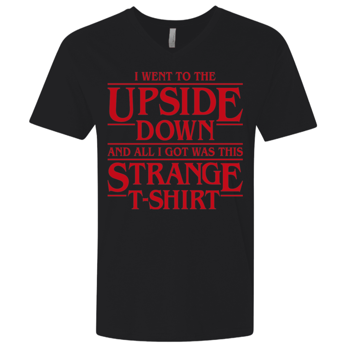T-Shirts Black / X-Small I Went to the Upside Down Men's Premium V-Neck