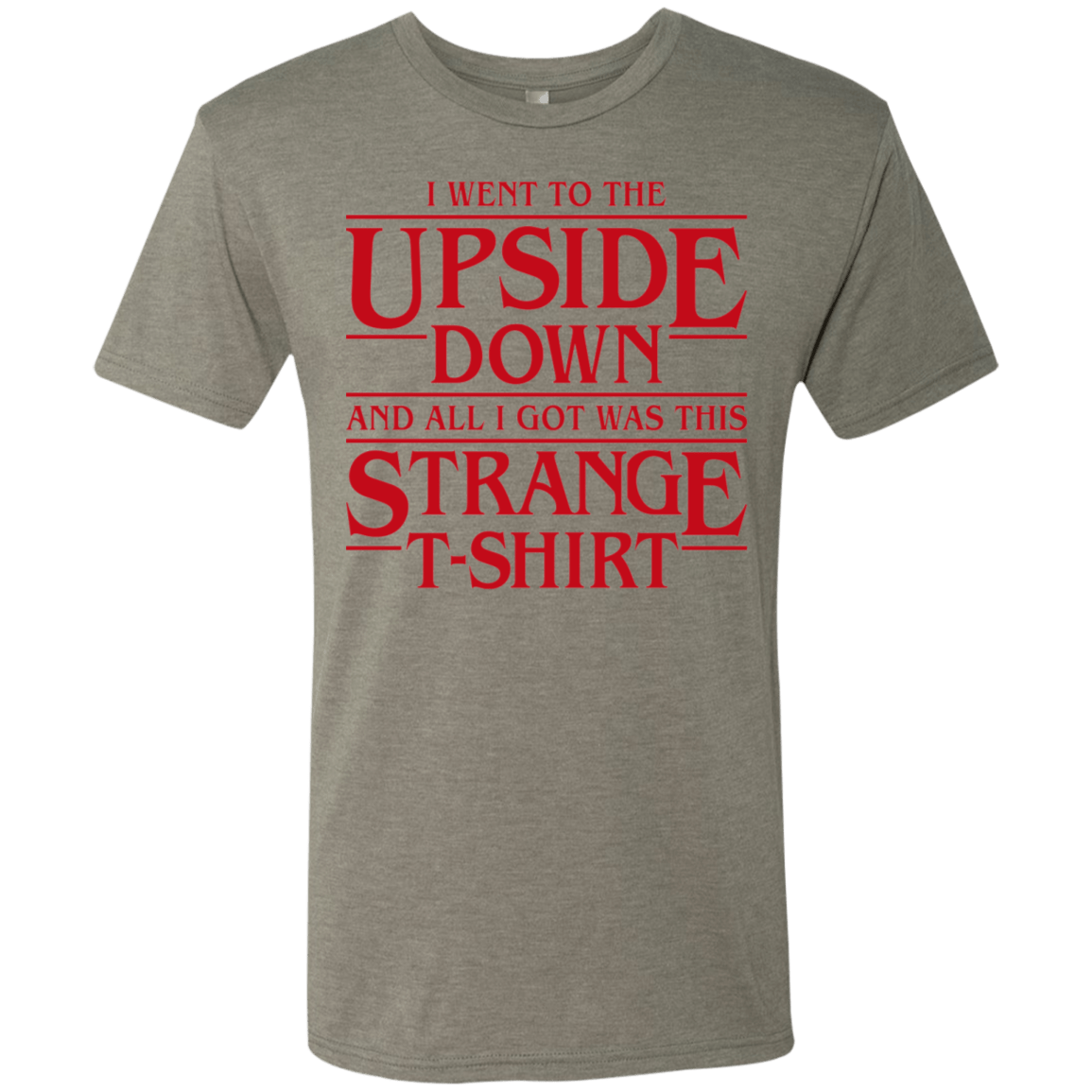 T-Shirts Venetian Grey / S I Went to the Upside Down Men's Triblend T-Shirt