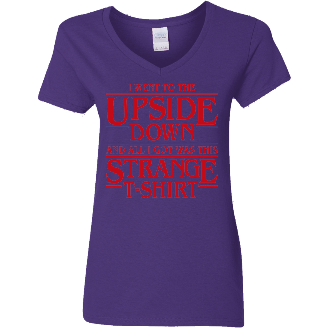 T-Shirts Purple / S I Went to the Upside Down Women's V-Neck T-Shirt