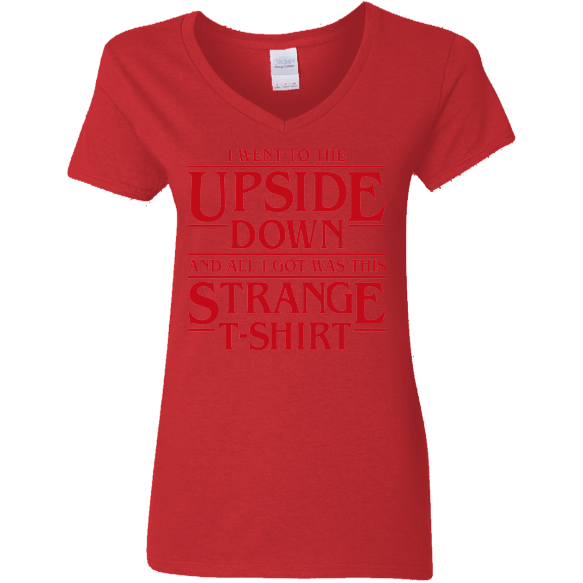 T-Shirts Red / S I Went to the Upside Down Women's V-Neck T-Shirt