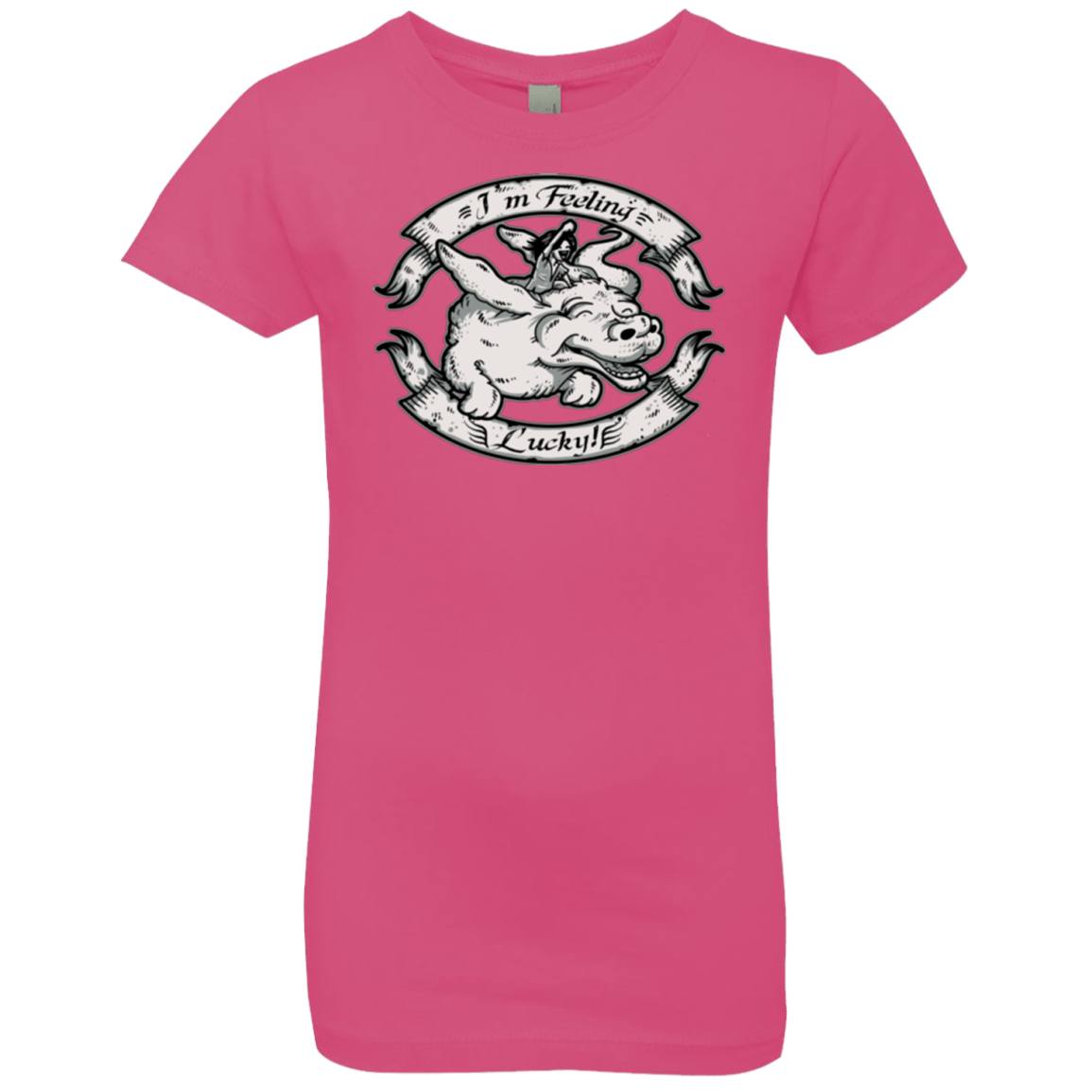 T-Shirts Hot Pink / YXS IM FEELING LUCKY Girls Premium T-Shirt