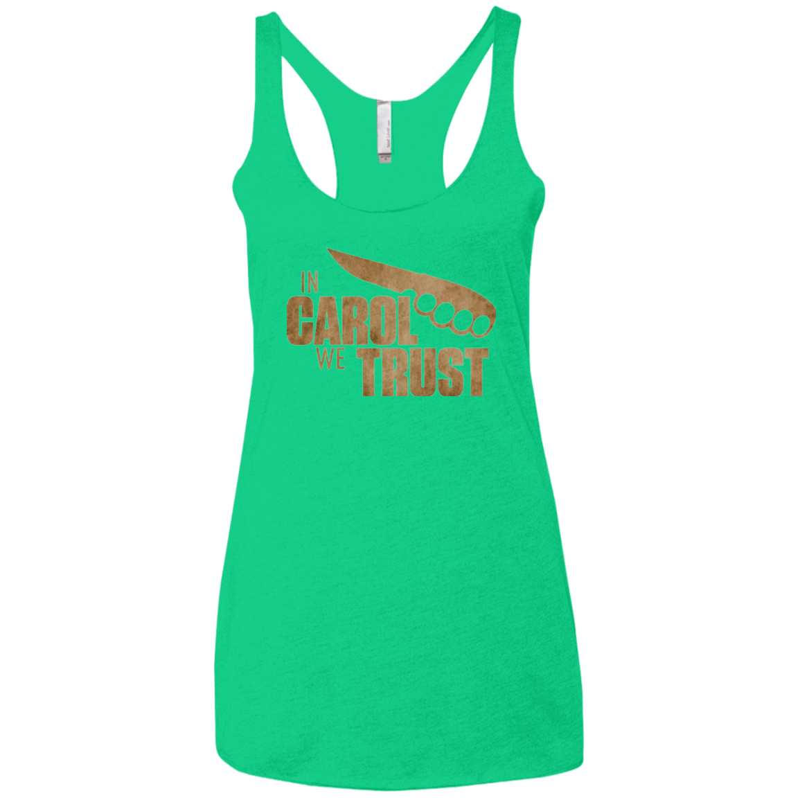 T-Shirts Envy / X-Small In Carol We Trust Women's Triblend Racerback Tank