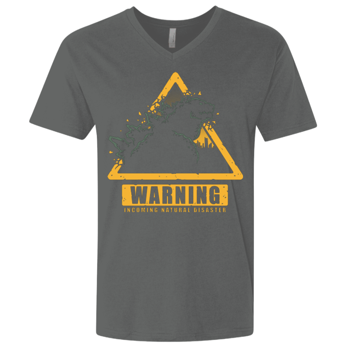 T-Shirts Heavy Metal / X-Small Incoming Natural Disaster Men's Premium V-Neck