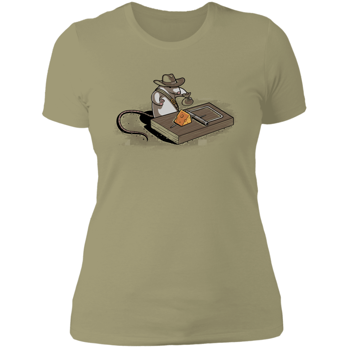 T-Shirts Light Olive / S Indiana Mouse Women's Premium T-Shirt