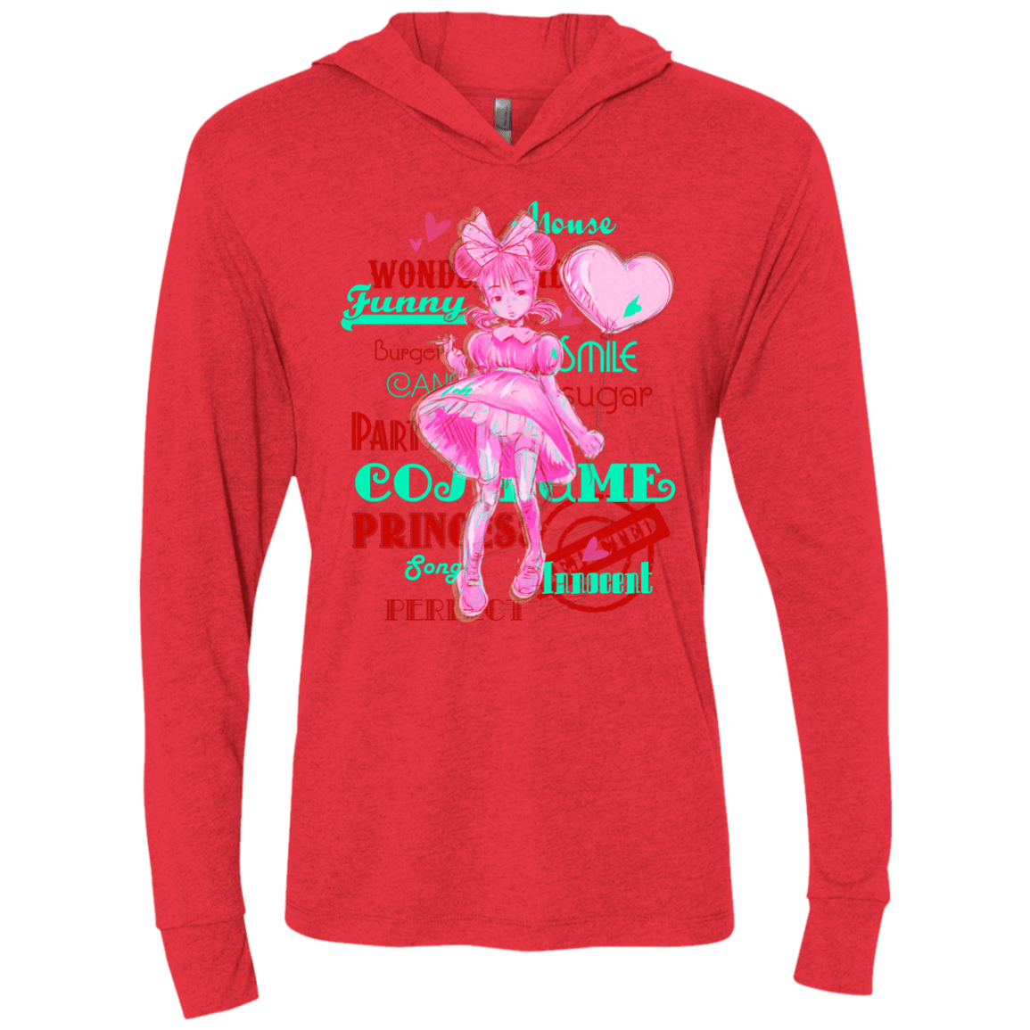 T-Shirts Vintage Red / X-Small Industry Triblend Long Sleeve Hoodie Tee