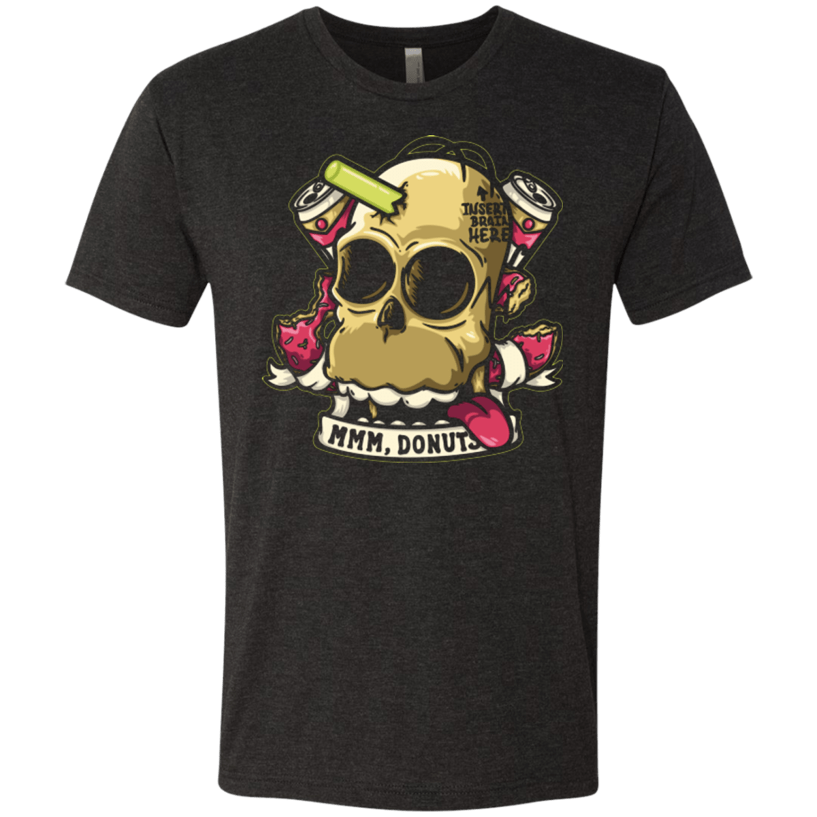 T-Shirts Vintage Black / Small Insert Brain Here Men's Triblend T-Shirt