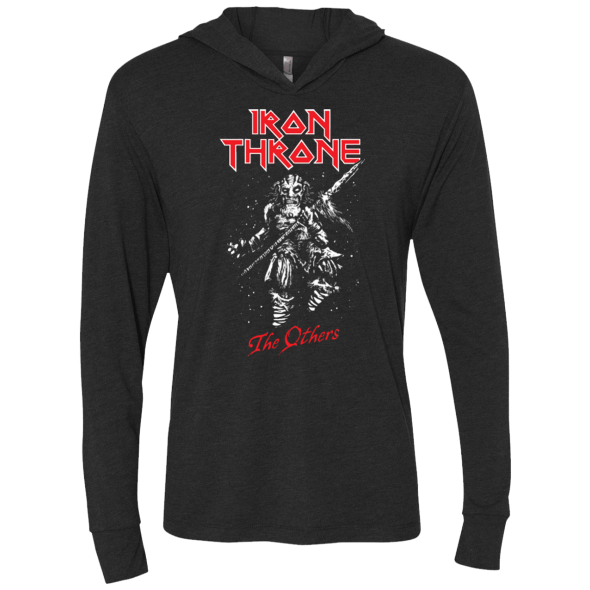 T-Shirts Vintage Black / X-Small Iron Throne Triblend Long Sleeve Hoodie Tee