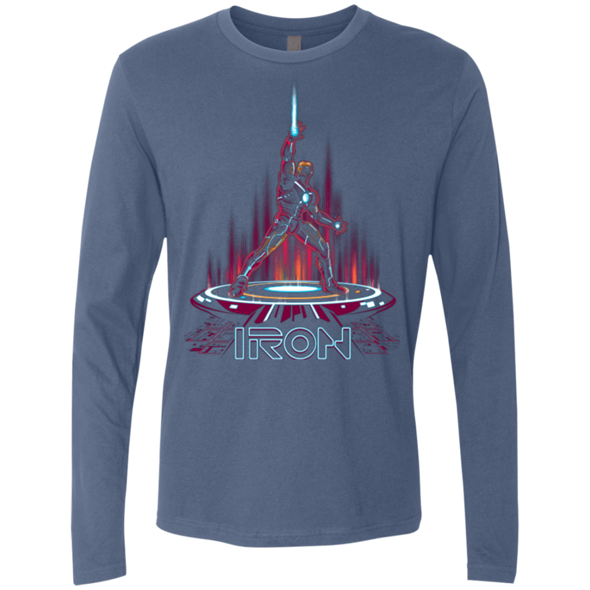 T-Shirts Indigo / Small IRON TRON Men's Premium Long Sleeve