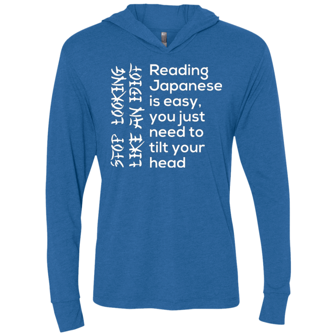 T-Shirts Vintage Royal / X-Small Japanese Triblend Long Sleeve Hoodie Tee